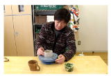 陶芸実習の様子